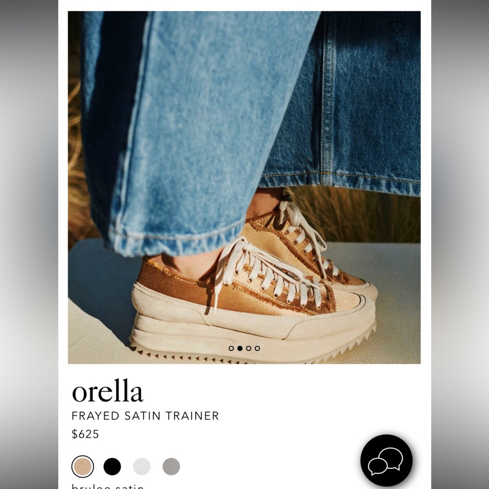 Pedro Garcia Orella Frayed Satin Trainer